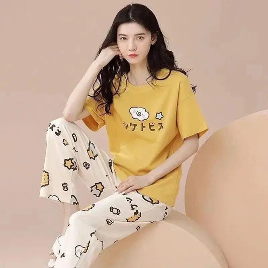 Women's Comfortable Cotton Jersey Printed Night Suit