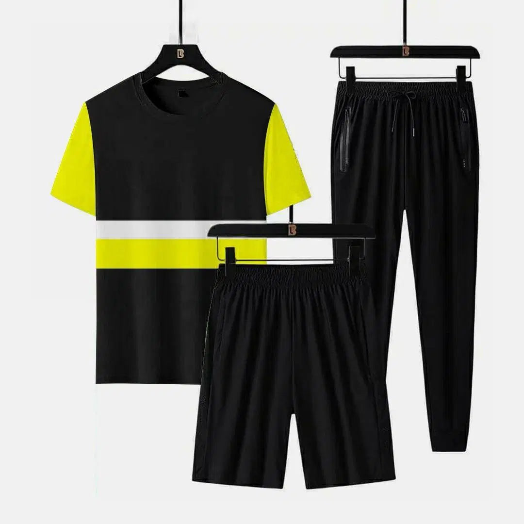 3 Pcs Men's Jersey Plain TrackSuit